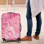 50 Years Deadly NAIDOC Week 2026 Personalised Luggage Cover Dhari Pink Indigenous Art