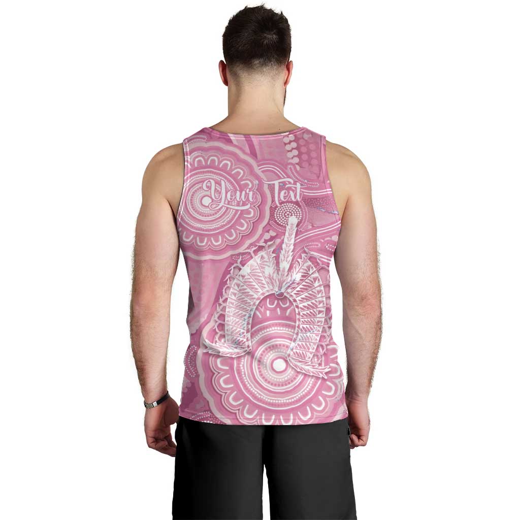 50 Years Deadly NAIDOC Week 2026 Personalised Men Tank Top Dhari Pink Indigenous Art