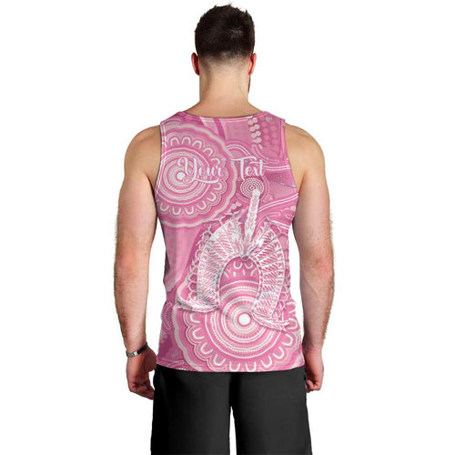 50 Years Deadly NAIDOC Week 2026 Personalised Men Tank Top Dhari Pink Indigenous Art