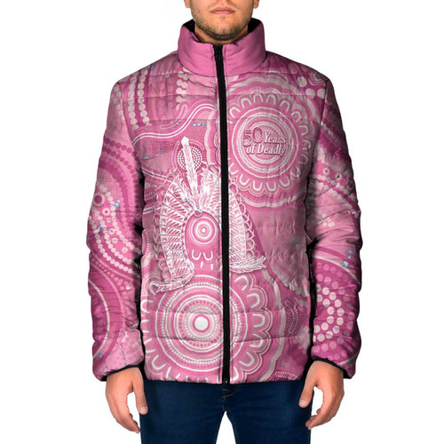 50 Years Deadly NAIDOC Week 2026 Personalised Padded Jacket Dhari Pink Indigenous Art