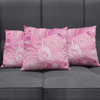 50 Years Deadly NAIDOC Week 2026 Personalised Pillow Cover Dhari Pink Indigenous Art