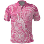 50 Years Deadly NAIDOC Week 2026 Personalised Polo Shirt Dhari Pink Indigenous Art