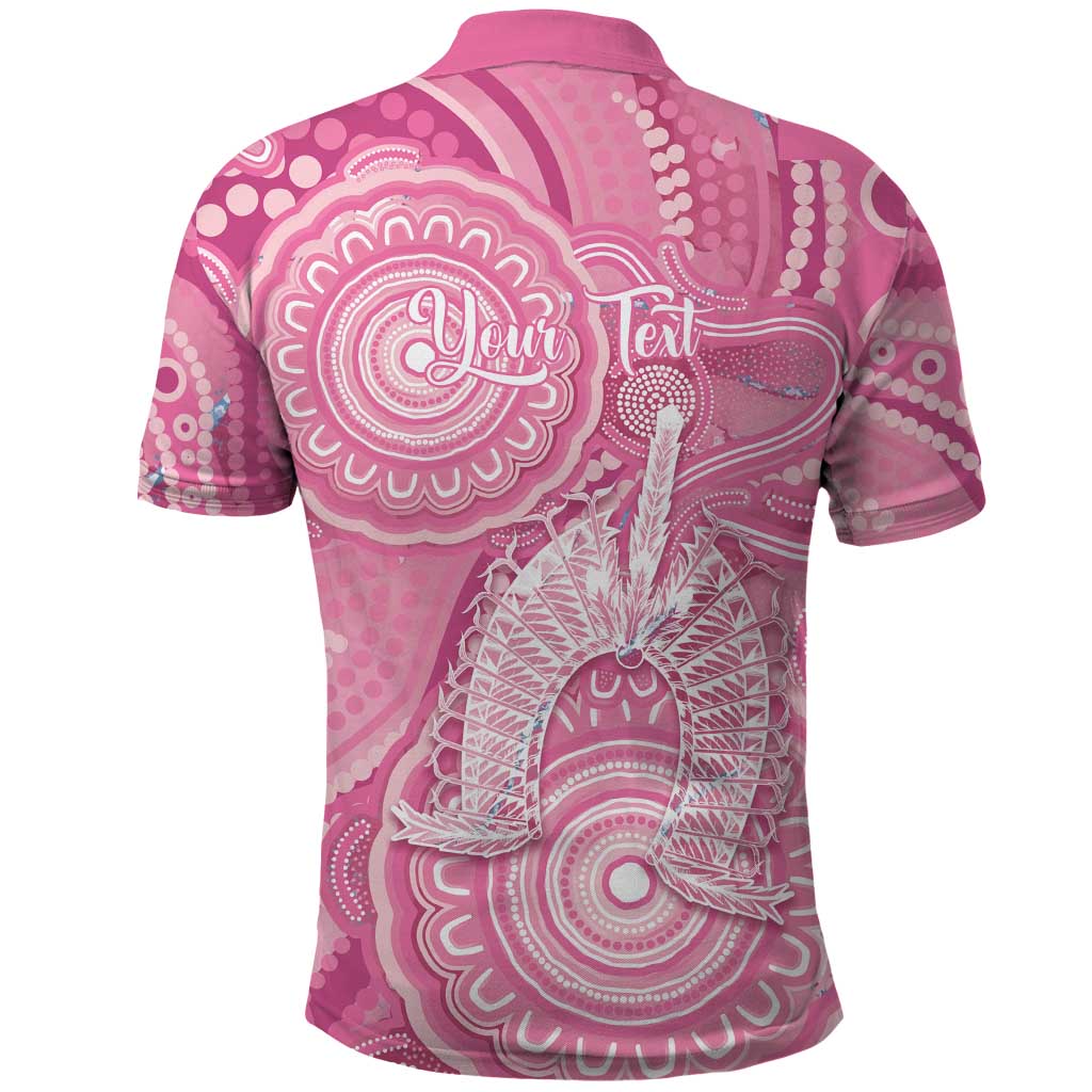 50 Years Deadly NAIDOC Week 2026 Personalised Polo Shirt Dhari Pink Indigenous Art