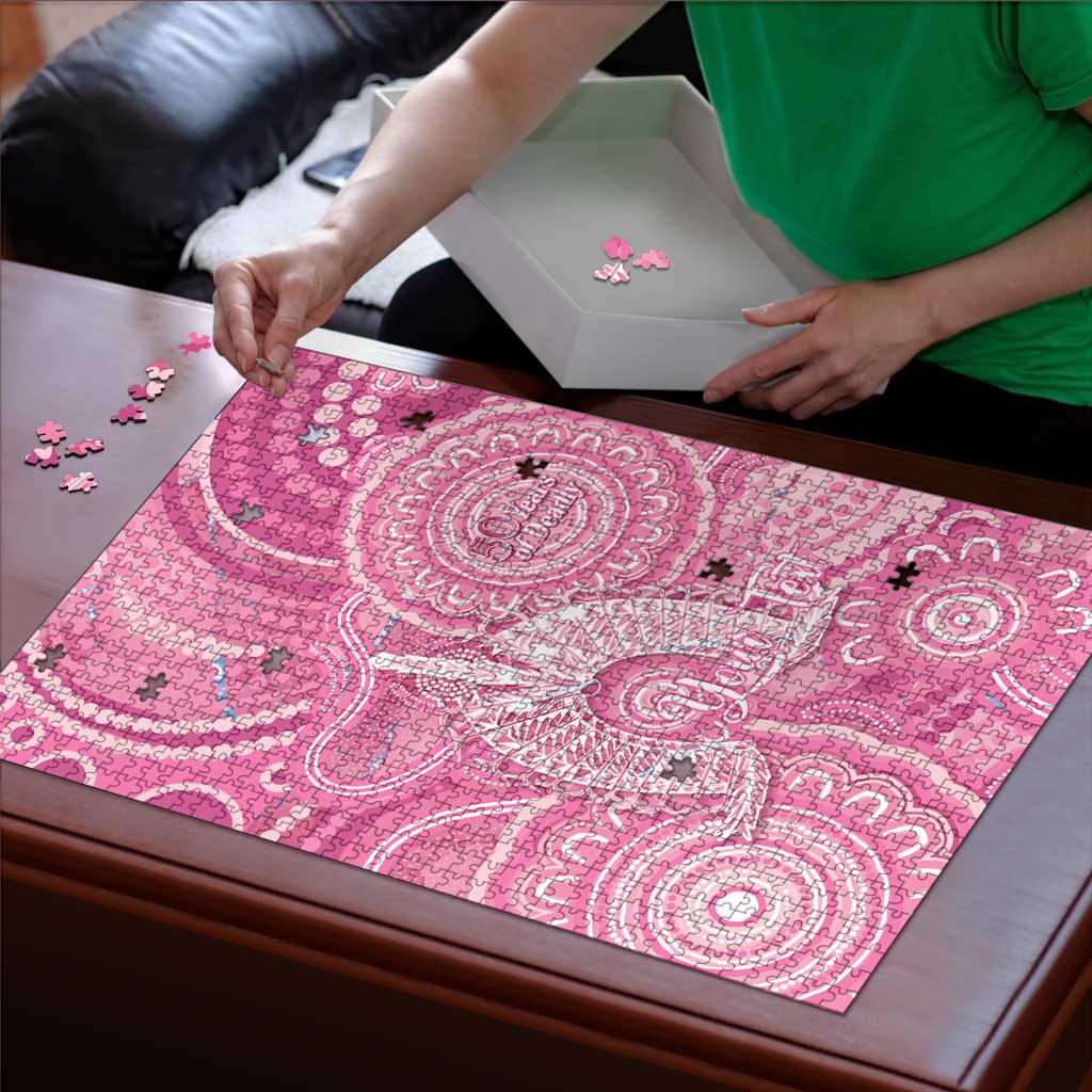 50 Years Deadly NAIDOC Week 2026 Personalised Puzzle Dhari Pink Indigenous Art