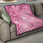 50 Years Deadly NAIDOC Week 2026 Personalised Quilt Dhari Pink Indigenous Art