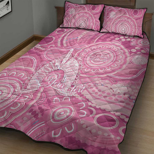 50 Years Deadly NAIDOC Week 2026 Personalised Quilt Bed Set Dhari Pink Indigenous Art