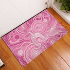 50 Years Deadly NAIDOC Week 2026 Personalised Rubber Doormat Dhari Pink Indigenous Art