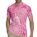 50 Years Deadly NAIDOC Week 2026 Personalised Rugby Jersey Dhari Pink Indigenous Art