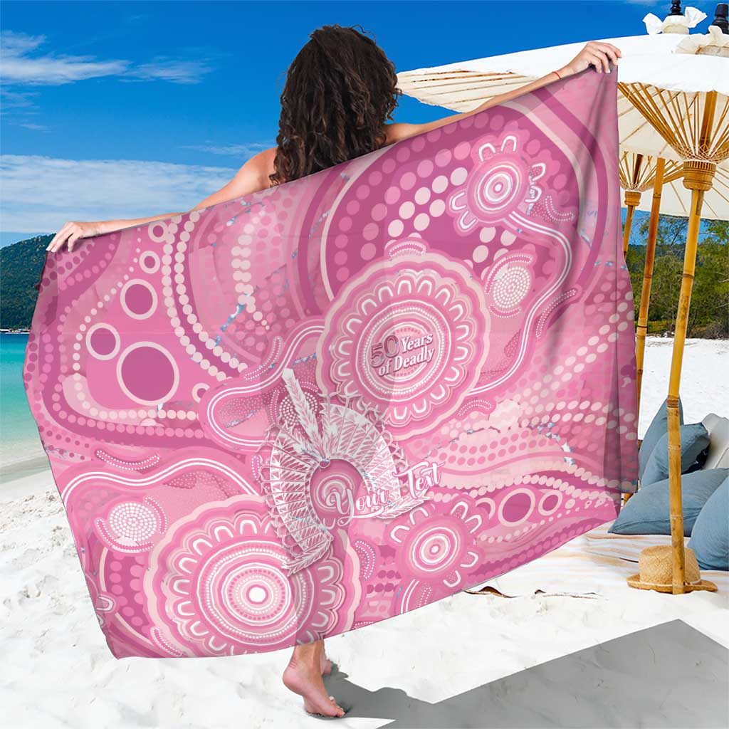50 Years Deadly NAIDOC Week 2026 Personalised Sarong Dhari Pink Indigenous Art