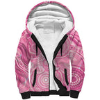 50 Years Deadly NAIDOC Week 2026 Personalised Sherpa Hoodie Dhari Pink Indigenous Art