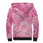 50 Years Deadly NAIDOC Week 2026 Personalised Sherpa Hoodie Dhari Pink Indigenous Art