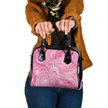 50 Years Deadly NAIDOC Week 2026 Personalised Shoulder Handbag Dhari Pink Indigenous Art