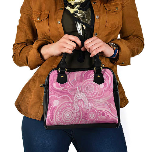 50 Years Deadly NAIDOC Week 2026 Personalised Shoulder Handbag Dhari Pink Indigenous Art