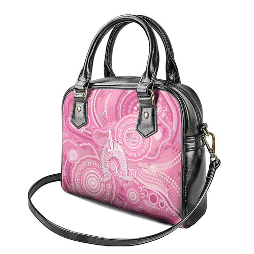 50 Years Deadly NAIDOC Week 2026 Personalised Shoulder Handbag Dhari Pink Indigenous Art