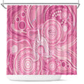 50 Years Deadly NAIDOC Week 2026 Personalised Shower Curtain Dhari Pink Indigenous Art
