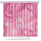 50 Years Deadly NAIDOC Week 2026 Personalised Shower Curtain Dhari Pink Indigenous Art