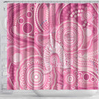 50 Years Deadly NAIDOC Week 2026 Personalised Shower Curtain Dhari Pink Indigenous Art