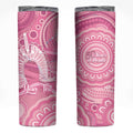 50 Years Deadly NAIDOC Week 2026 Personalised Skinny Tumbler Dhari Pink Indigenous Art