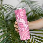 50 Years Deadly NAIDOC Week 2026 Personalised Skinny Tumbler Dhari Pink Indigenous Art