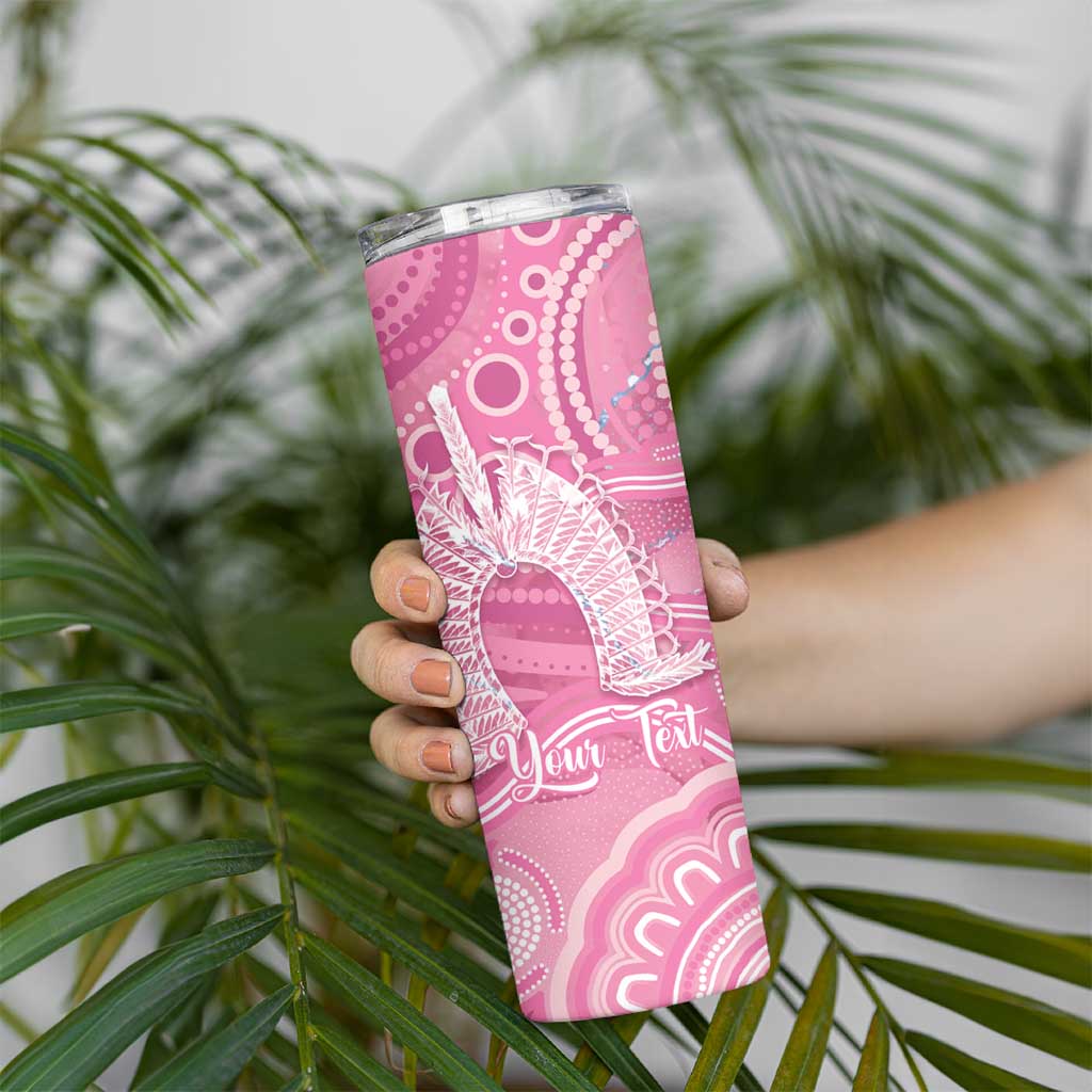 50 Years Deadly NAIDOC Week 2026 Personalised Skinny Tumbler Dhari Pink Indigenous Art