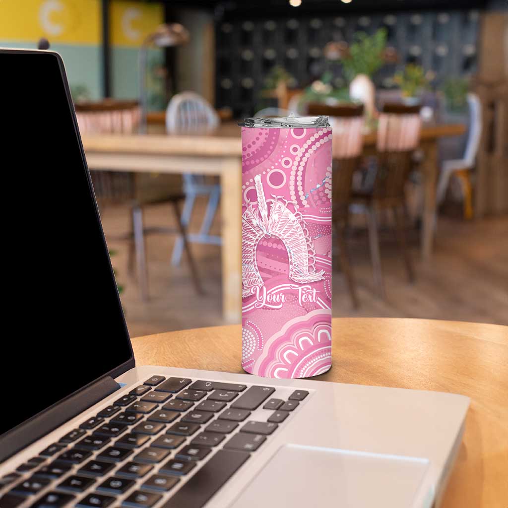 50 Years Deadly NAIDOC Week 2026 Personalised Skinny Tumbler Dhari Pink Indigenous Art