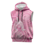 50 Years Deadly NAIDOC Week 2026 Personalised Sleeveless Hoodie Dhari Pink Indigenous Art