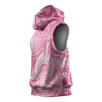 50 Years Deadly NAIDOC Week 2026 Personalised Sleeveless Hoodie Dhari Pink Indigenous Art