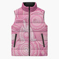 50 Years Deadly NAIDOC Week 2026 Personalised Sleeveless Puffer Jacket Dhari Pink Indigenous Art