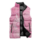 50 Years Deadly NAIDOC Week 2026 Personalised Sleeveless Puffer Jacket Dhari Pink Indigenous Art