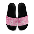 50 Years Deadly NAIDOC Week 2026 Personalised Slide Sandals Dhari Pink Indigenous Art