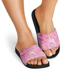 50 Years Deadly NAIDOC Week 2026 Personalised Slide Sandals Dhari Pink Indigenous Art