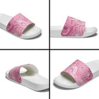 50 Years Deadly NAIDOC Week 2026 Personalised Slide Sandals Dhari Pink Indigenous Art