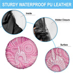 50 Years Deadly NAIDOC Week 2026 Personalised Spare Tire Cover Dhari Pink Indigenous Art