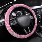 50 Years Deadly NAIDOC Week 2026 Steering Wheel Cover Dhari Pink Indigenous Art