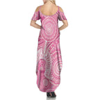 50 Years Deadly NAIDOC Week 2026 Personalised Summer Maxi Dress Dhari Pink Indigenous Art