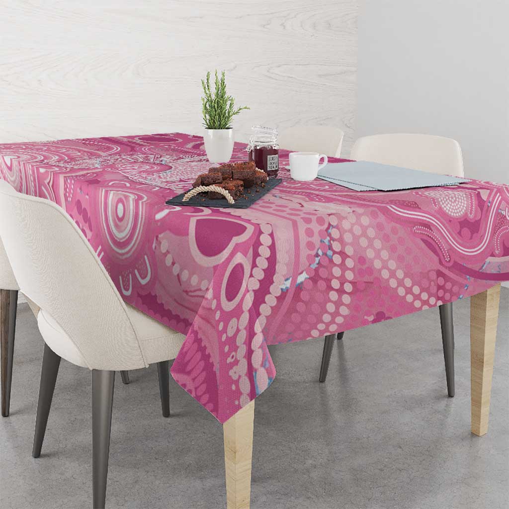50 Years Deadly NAIDOC Week 2026 Personalised Tablecloth Dhari Pink Indigenous Art
