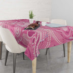50 Years Deadly NAIDOC Week 2026 Personalised Tablecloth Dhari Pink Indigenous Art