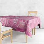 50 Years Deadly NAIDOC Week 2026 Personalised Tablecloth Dhari Pink Indigenous Art