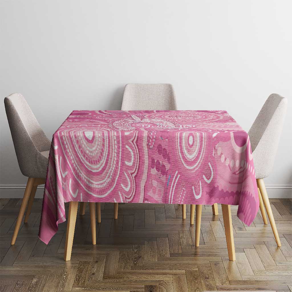50 Years Deadly NAIDOC Week 2026 Personalised Tablecloth Dhari Pink Indigenous Art