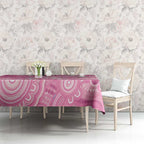 50 Years Deadly NAIDOC Week 2026 Personalised Tablecloth Dhari Pink Indigenous Art