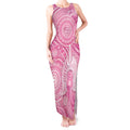 50 Years Deadly NAIDOC Week 2026 Personalised Tank Maxi Dress Dhari Pink Indigenous Art