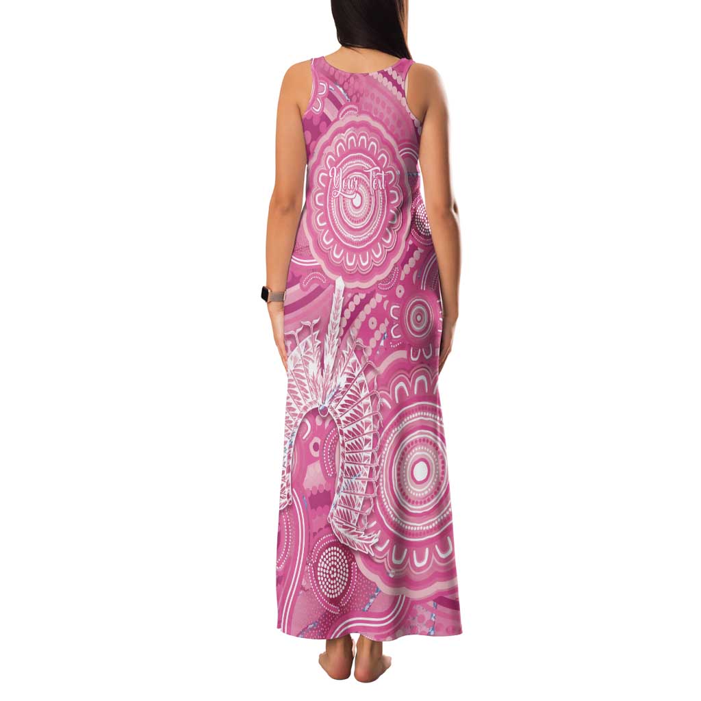 50 Years Deadly NAIDOC Week 2026 Personalised Tank Maxi Dress Dhari Pink Indigenous Art