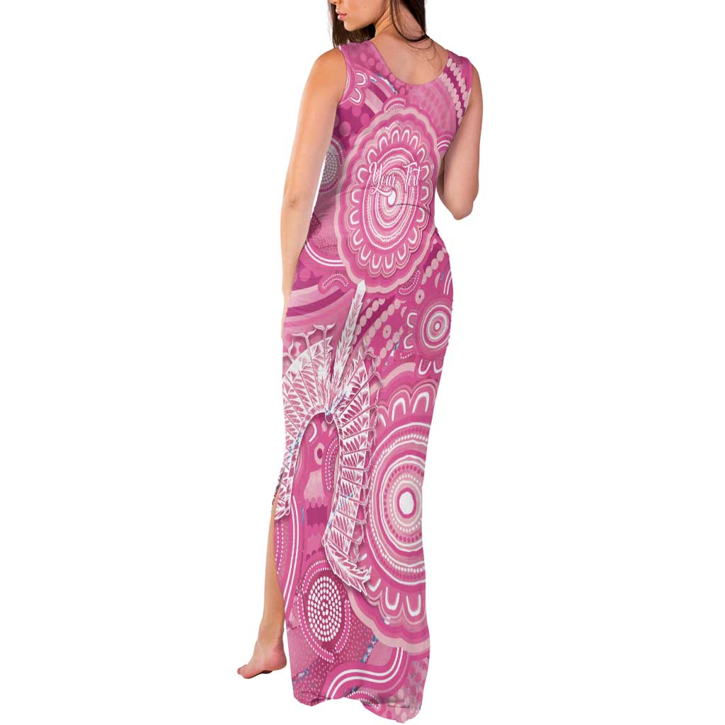 50 Years Deadly NAIDOC Week 2026 Personalised Tank Maxi Dress Dhari Pink Indigenous Art