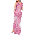 50 Years Deadly NAIDOC Week 2026 Personalised Tank Maxi Dress Dhari Pink Indigenous Art