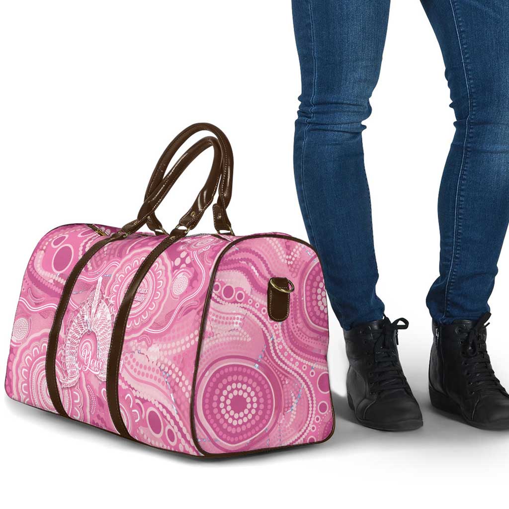 50 Years Deadly NAIDOC Week 2026 Personalised Travel Bag Dhari Pink Indigenous Art