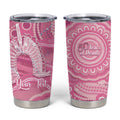 50 Years Deadly NAIDOC Week 2026 Personalised Tumbler Cup Dhari Pink Indigenous Art