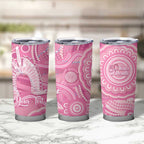 50 Years Deadly NAIDOC Week 2026 Personalised Tumbler Cup Dhari Pink Indigenous Art