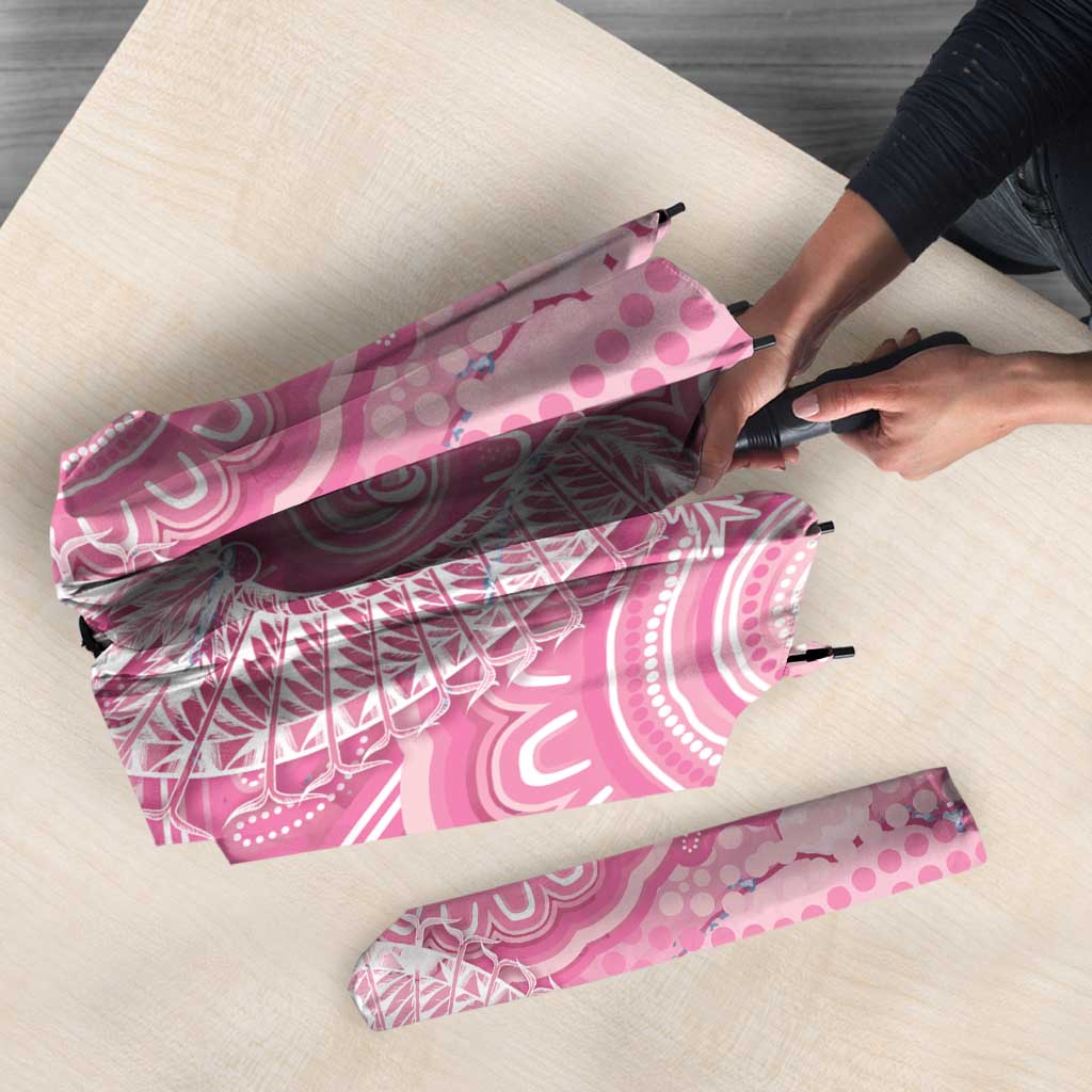 50 Years Deadly NAIDOC Week 2026 Personalised Umbrella Dhari Pink Indigenous Art