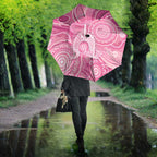 50 Years Deadly NAIDOC Week 2026 Personalised Umbrella Dhari Pink Indigenous Art