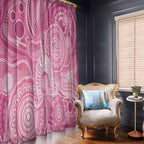 50 Years Deadly NAIDOC Week 2026 Personalised Window Curtain Dhari Pink Indigenous Art